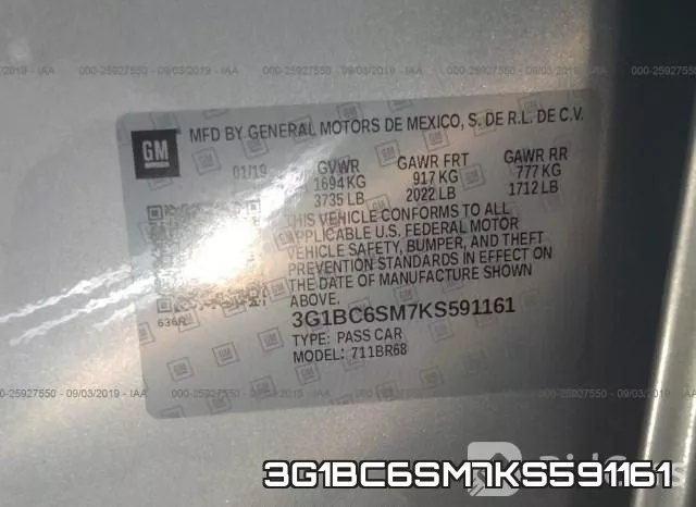 3G1BC6SM7KS591161 фото 9