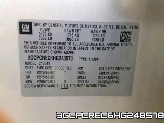 3GCPCREC6HG248578 фото 2