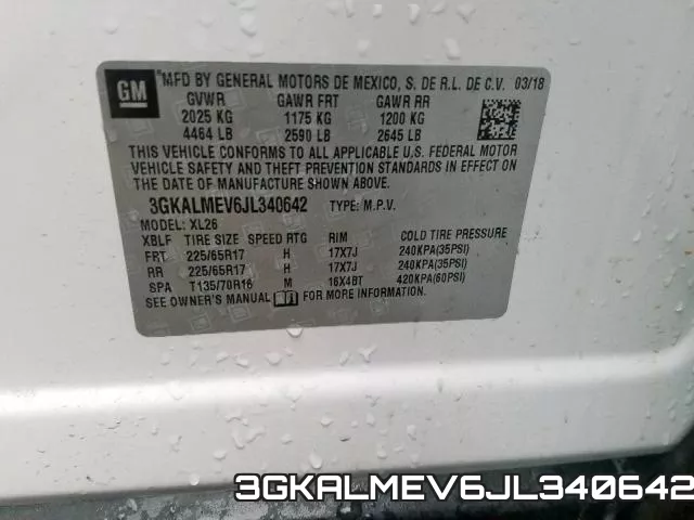3GKALMEV6JL340642 фото 2