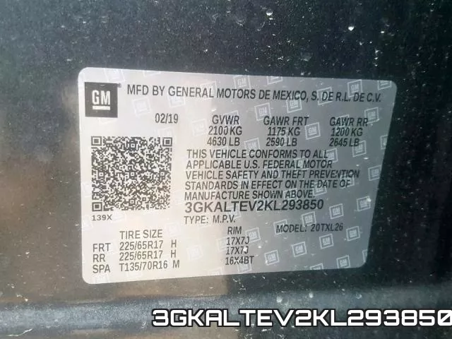 3GKALTEV2KL293850 фото 2