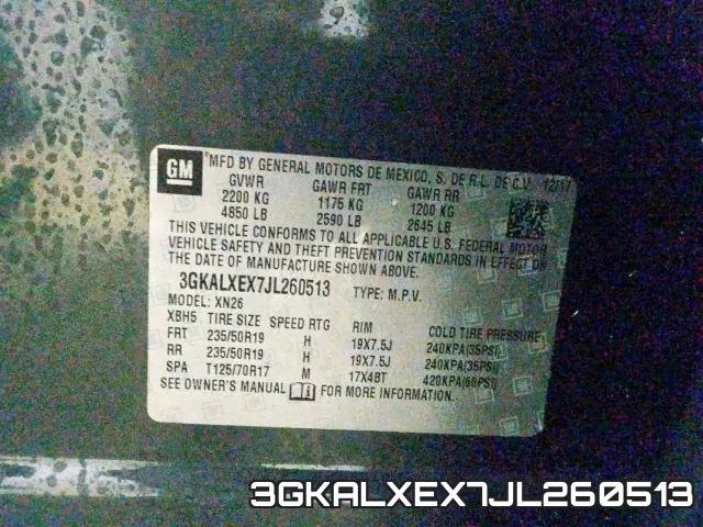 3GKALXEX7JL260513 фото 2