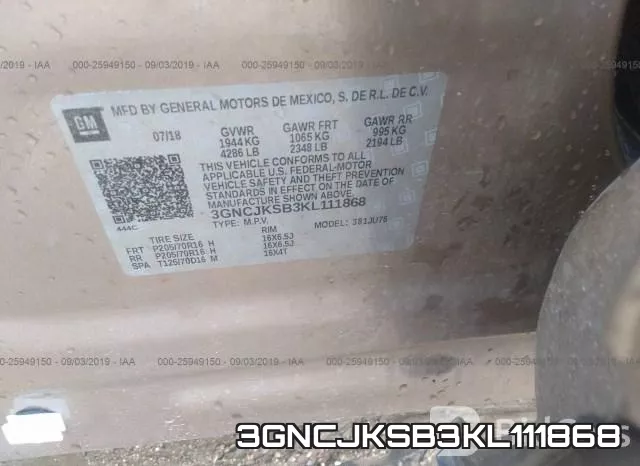 3GNCJKSB3KL111868 фото 10