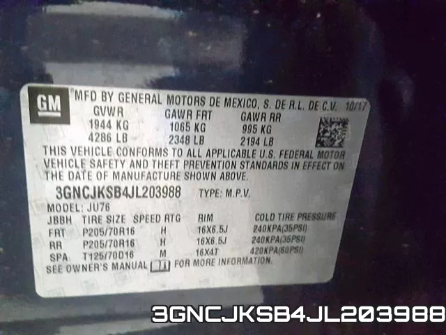 3GNCJKSB4JL203988 фото 2