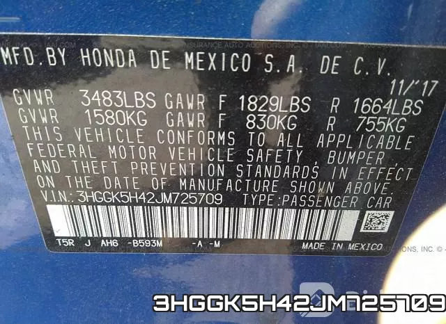 3HGGK5H42JM725709 фото 10