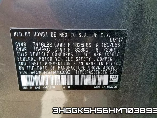 3HGGK5H56HM703893 фото 2
