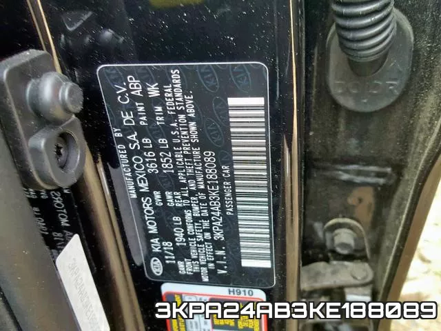 3KPA24AB3KE188089 фото 2