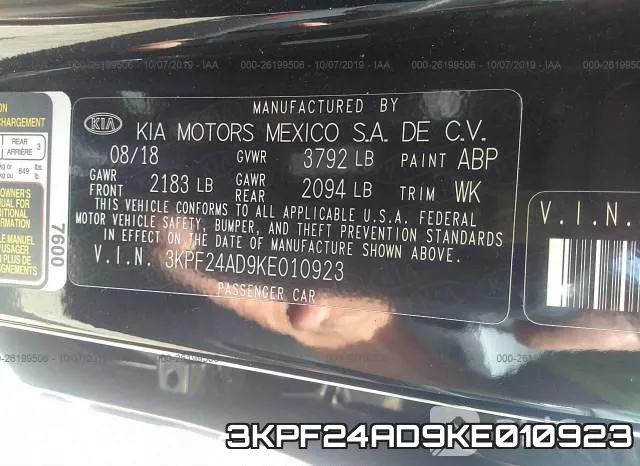 3KPF24AD9KE010923 фото 10