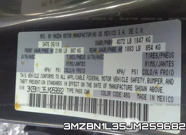 3MZBN1L35JM259682 фото 10
