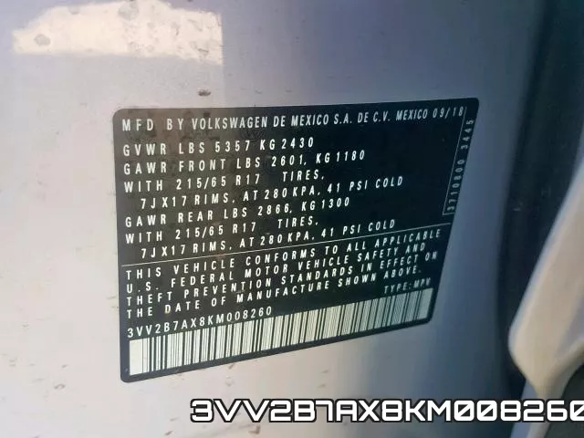 3VV2B7AX8KM008260 фото 2