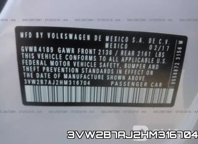 3VW2B7AJ2HM316704 фото 10