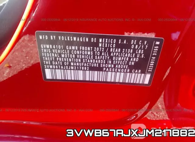 3VWB67AJXJM217882 фото 10
