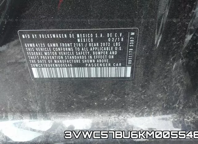 3VWC57BU6KM005546 фото 10