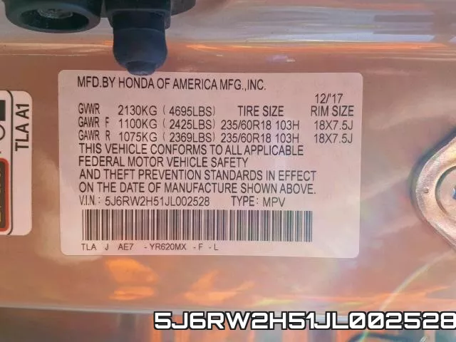 5J6RW2H51JL002528 фото 2