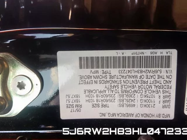 5J6RW2H83HL047233 фото 2