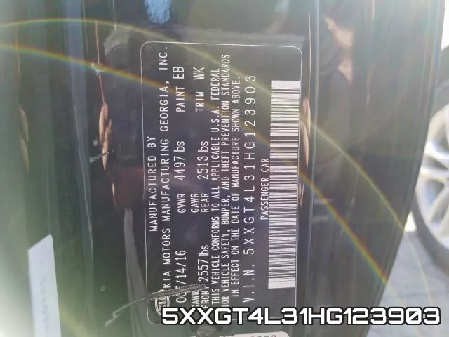 5XXGT4L31HG123903 фото 2
