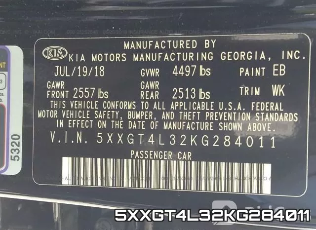 5XXGT4L32KG284011 фото 10
