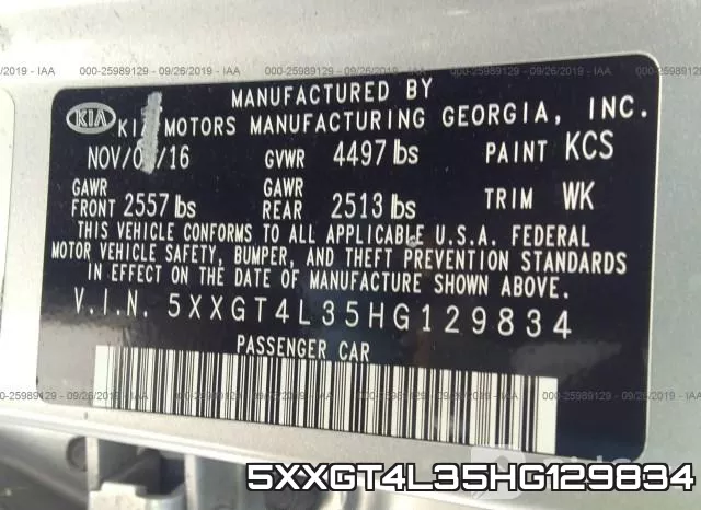 5XXGT4L35HG129834 фото 10