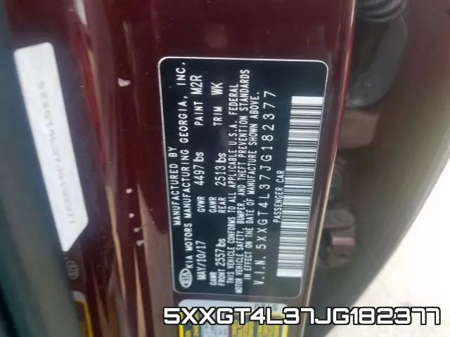 5XXGT4L37JG182377 фото 2