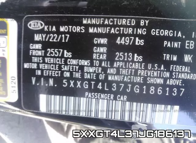 5XXGT4L37JG186137 фото 9