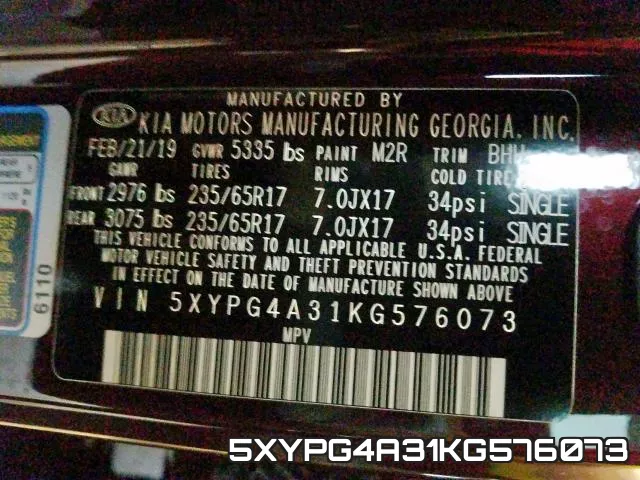 5XYPG4A31KG576073 фото 2