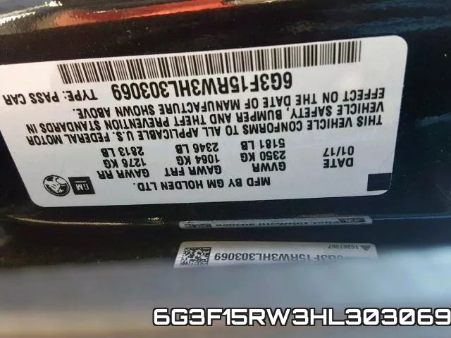 6G3F15RW3HL303069 фото 2
