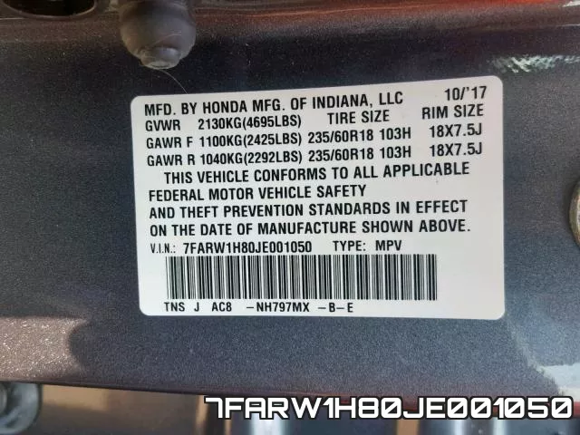 7FARW1H80JE001050 фото 2
