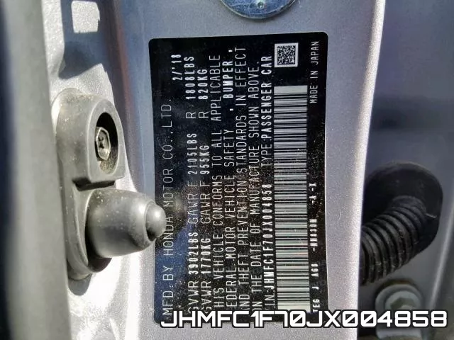 JHMFC1F70JX004858 фото 2