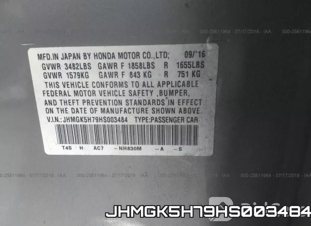 JHMGK5H79HS003484 фото 10