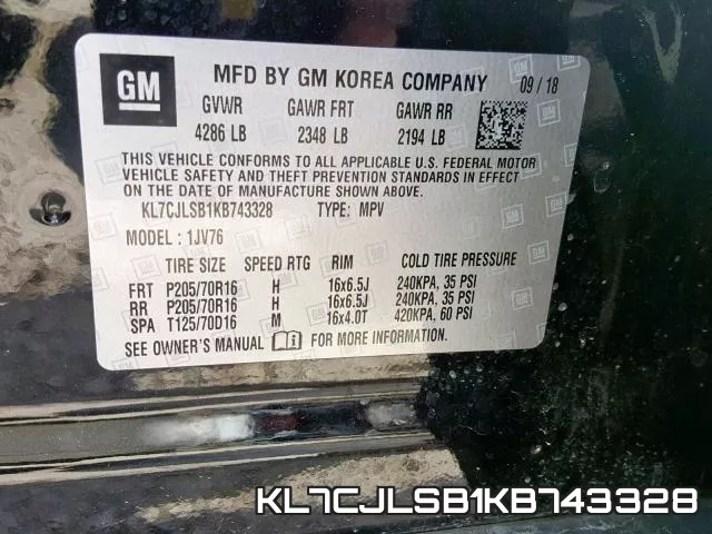 KL7CJLSB1KB743328 фото 2