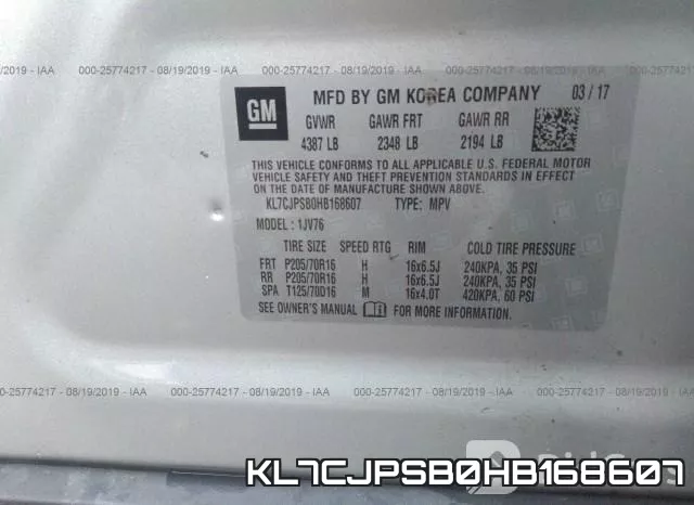 KL7CJPSB0HB168607 фото 10