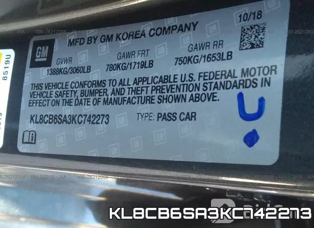KL8CB6SA3KC742273 фото 10