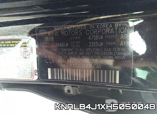 KNALB4J1XH5050048 фото 10