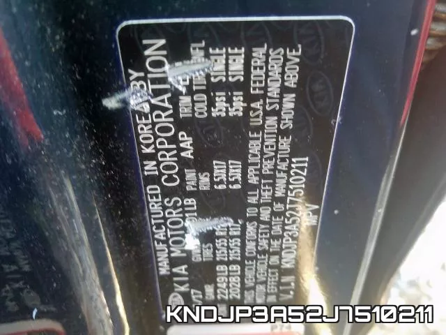 KNDJP3A52J7510211 фото 2