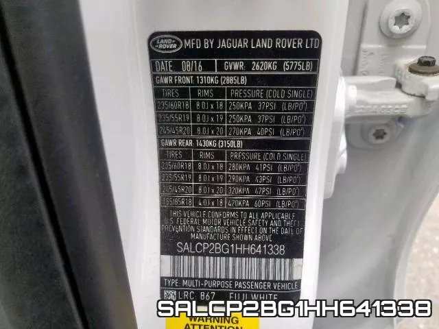SALCP2BG1HH641338 фото 2