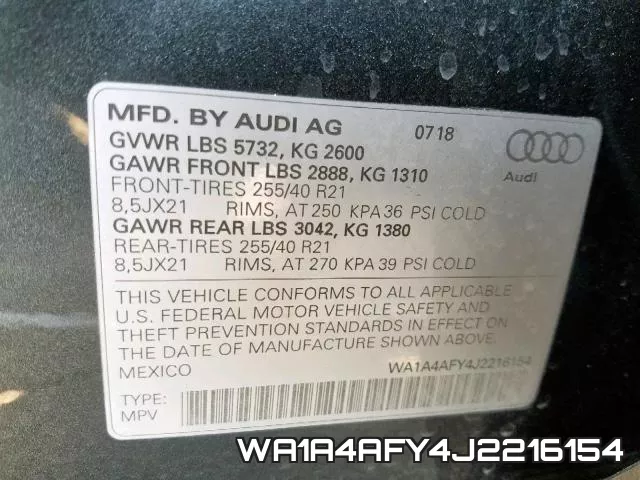 WA1A4AFY4J2216154 фото 2