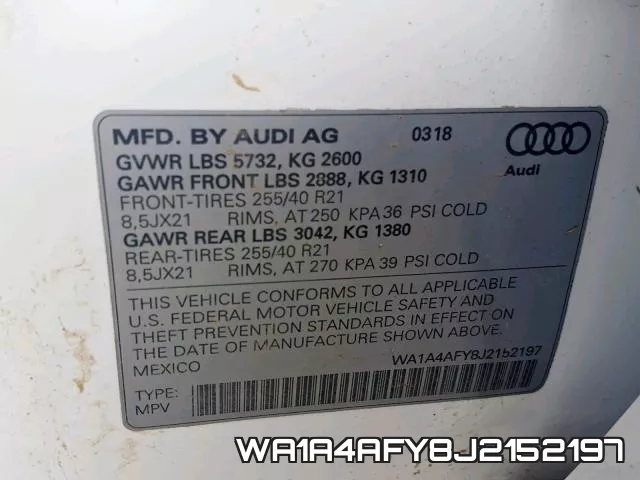 WA1A4AFY8J2152197 фото 2