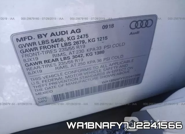 WA1BNAFY7J2241566 фото 10