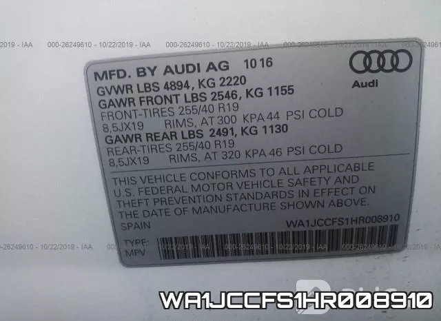 WA1JCCFS1HR008910 фото 10