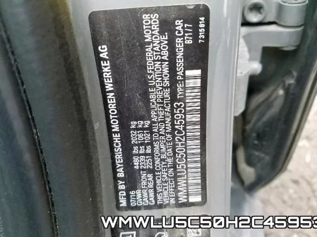WMWLU5C50H2C45953 фото 2