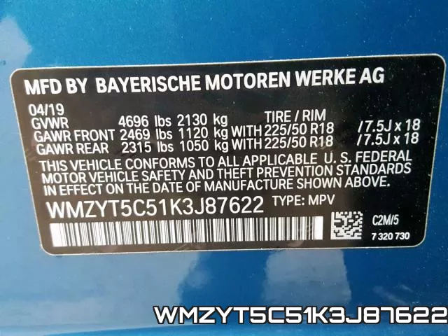 WMZYT5C51K3J87622 фото 2