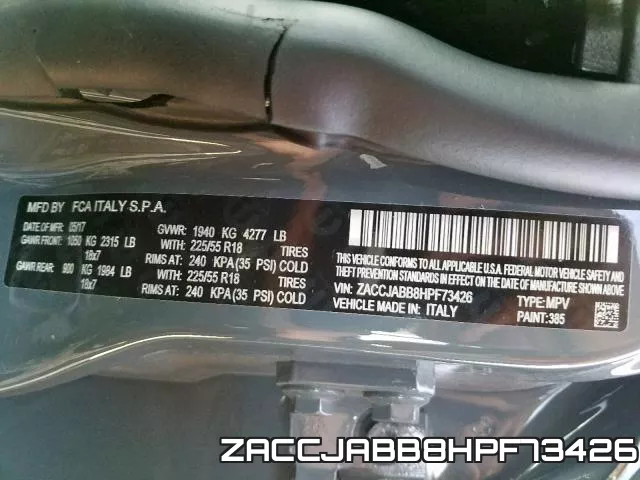 ZACCJABB8HPF73426 фото 2