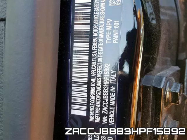 ZACCJBBB3HPF15892 фото 2