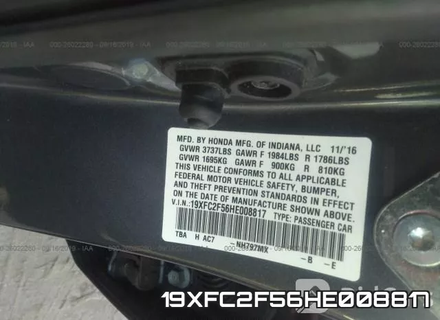 19XFC2F56HE008817 фото 10