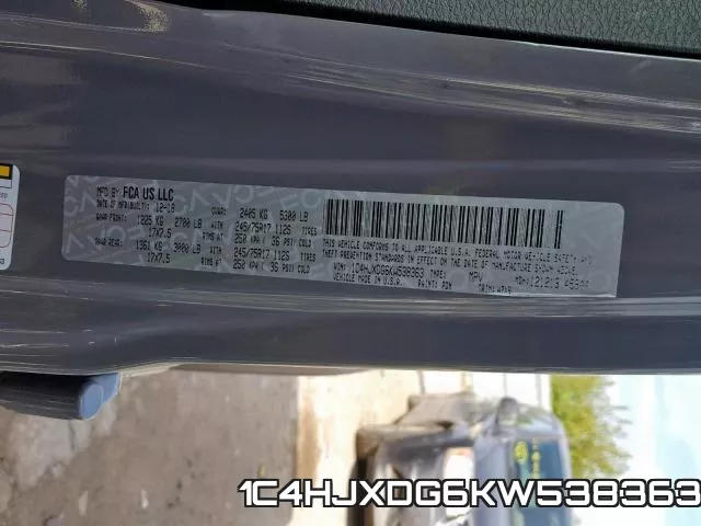1C4HJXDG6KW538363 фото 2