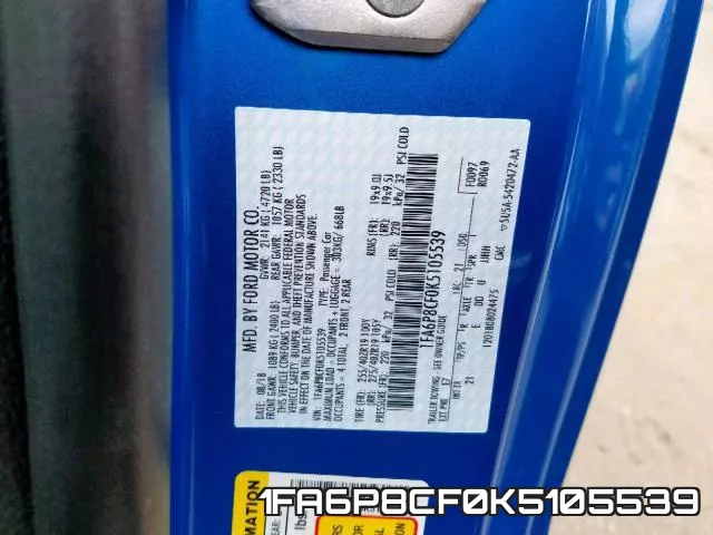 1FA6P8CF0K5105539 фото 2