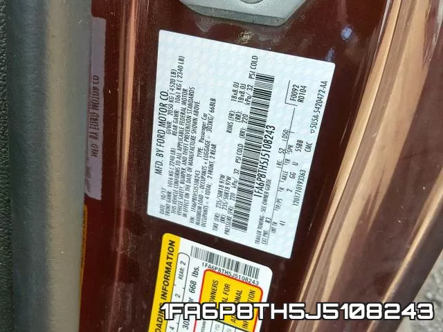 1FA6P8TH5J5108243 фото 2