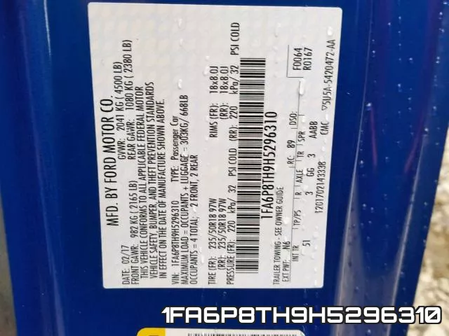 1FA6P8TH9H5296310 фото 2