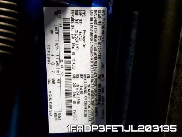 1FADP3FE7JL203135 фото 2