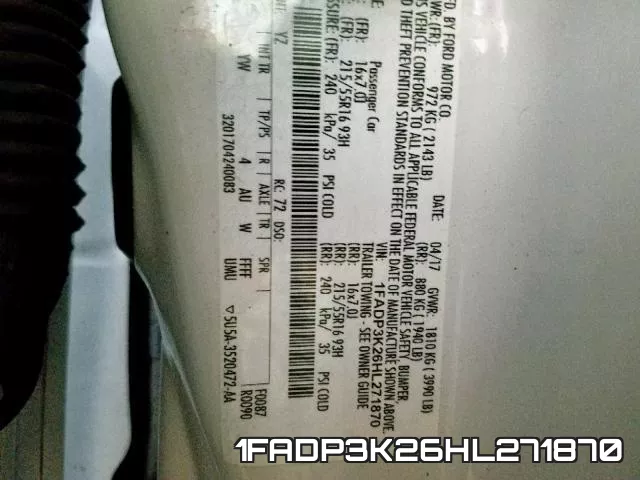 1FADP3K26HL271870 фото 2