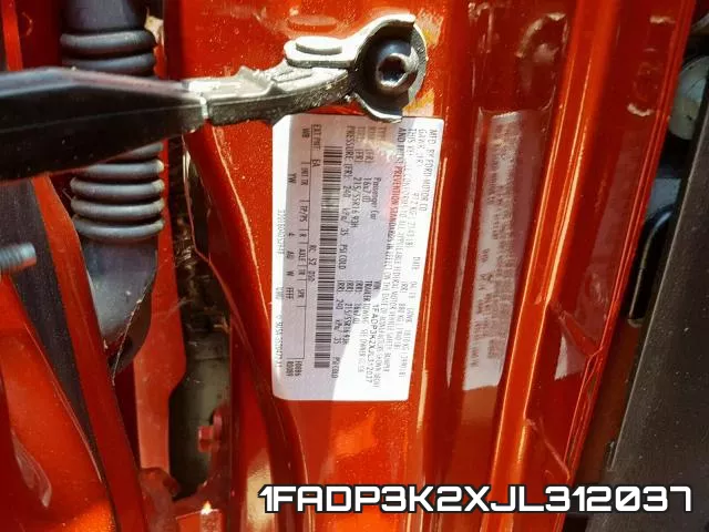 1FADP3K2XJL312037 фото 2